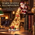 thumbnail image 1 of Christmas Shelf-Edge Lighted Scene Decor, Glowing Holiday Shelf Display for Christmas, Magical Waterfall String Light Christmas Tabletop & Bookshelf Decor for Cabinet & Fireplace (A), 1 of 6