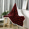 thumbnail image 1 of Christmas Sherpa Throw Blanket Super Soft Warm Buffalo Plaid Plush Blanket Cozy Fuzzy Flannel Blanket for Couch Sofa Bed Winter Decor Red Black Checkered Throw, 1 of 6
