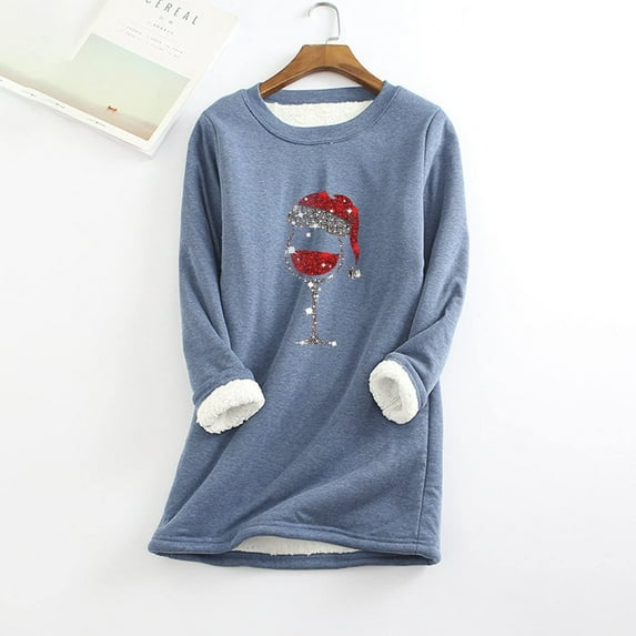 Christmas Sherpa Sweater Women Plus Size,Womens Fleece Christmas Sweatshirts Liend Pullover Gnomes Winter Sweater Trendy Warm Loungewear Clothing 2024