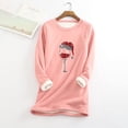 thumbnail image 1 of Christmas Sherpa Sweater Women Plus Size,Womens Sherpa Fleece Lined Pullover Winter Warm Fuzzy Sweatshirt Crewneck Christmas Trees Printed Sweatshirts Loungewear Tunic Tops, 1 of 5