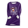 thumbnail image 1 of Christmas Sherpa Sweatshirt for Women Plus Size,Women's Winter Casual Warm Fleece Sherpa Lined Sport Fleece Lined Sweatshirts Gradient Color Long Sleeve Round Neck Workout Tops, 1 of 2