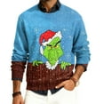 thumbnail image 1 of Christmas Shirt Mens Ugly Christmas Sweater Blue S, 1 of 4