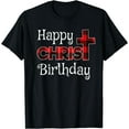 thumbnail image 1 of Christmas Shirt Women Men Buffalo Plaid Christmas T-Shirt Black Small, 1 of 4