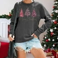 thumbnail image 1 of Christmas Shirt Womens Plaid Print Tree T Shirt - Xmas Long Sleeve Sweatshirt Holiday Shirts Tops, 1 of 3