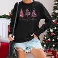 thumbnail image 1 of Christmas Shirt Womens Plaid Print Tree T Shirt - Xmas Long Sleeve Sweatshirt Holiday Shirts Tops, 1 of 3