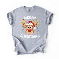 thumbnail image 1 of Christmas Shirt for Women and Men Festive Graphic Tee Outfit Xmas Gift Family Matching Top (Light Grey Heather-M), 1 of 5