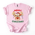 thumbnail image 1 of Christmas Shirt for Women and Men Festive Graphic Tee Outfit Xmas Gift Family Matching Top (Pink-4XL), 1 of 5