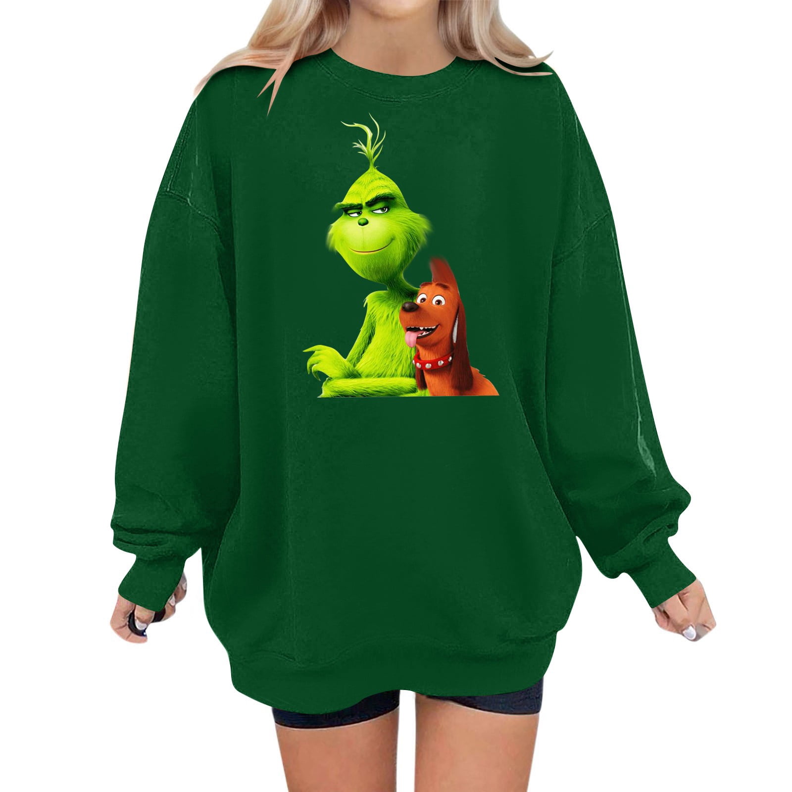 Christmas T-Shirt For Women - Merry Christmas Plaid Tree Graphic Tee, Loose Fit Short Sleeve, Large - Holiday Casual Top - View #9