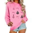 thumbnail image 1 of Christmas Shirts Women Print Tees Bow Tops Christmas Tree Shirt Cute Sweet Sweatshirt Pullover Wreath Tinsel Outfits Casual Fashion Clothing Round Neck Garments, 1 of 6