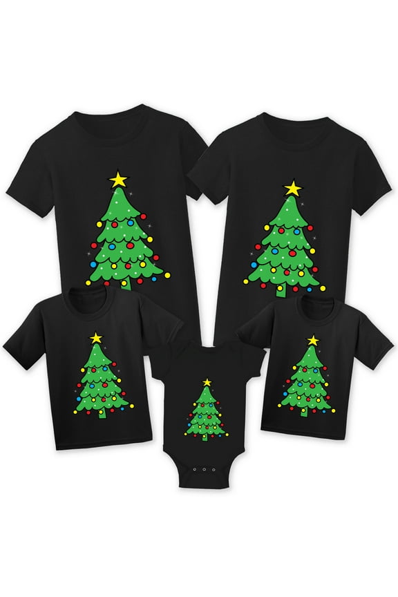 Christmas Shirts for Family - Christmas Tree Xmas Tshirt for Matching Women Men Kid Toddler Baby