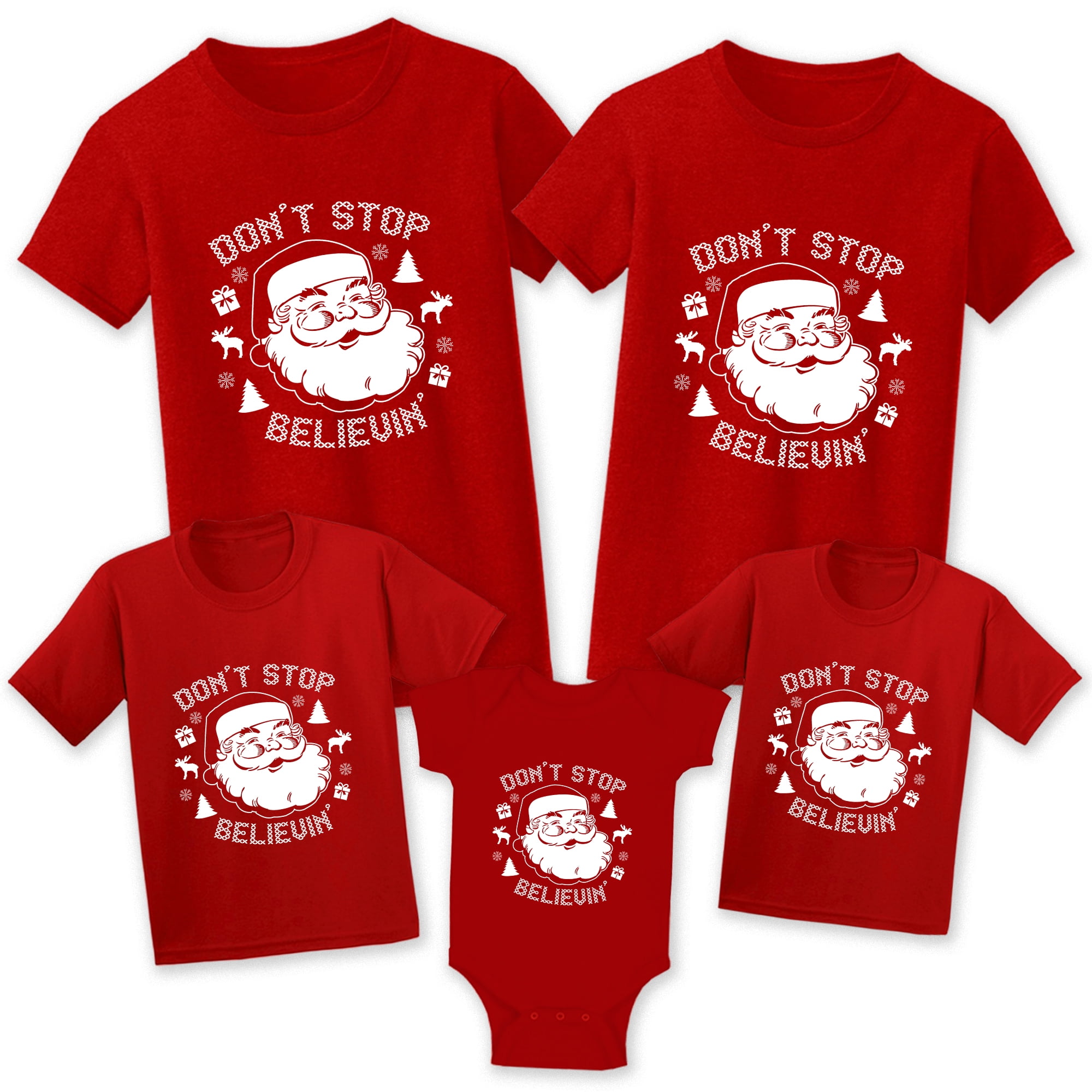 Christmas Shirts for Family - Funny Santa Christmas Tshirt for Matching ...