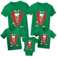 thumbnail image 1 of Christmas Shirts for Family - Green Christmas Tuxedo Xmas Tshirt for Matching Men Kid Toddler Baby Women, 1 of 7