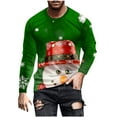 Christmas Shirts for Men 2024 Fashion Long Sleeve Christmas Colorful