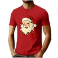 thumbnail image 1 of Christmas Shirts for Men:Funny Santa Claus Crewneck Graphic Higher Quality Printed Short Sleeve T-Shirt, 1 of 4