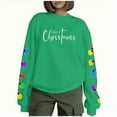 thumbnail image 1 of Christmas Shirts for Women: Merry Christmas Letter Print T-Shirts Funny Xmas Graphic Long Sleeve Pullover Tops, 1 of 8