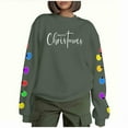 thumbnail image 1 of Christmas Shirts for Women: Merry Christmas Letter Print T-Shirts Funny Xmas Graphic Long Sleeve Pullover Tops, 1 of 8