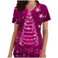 thumbnail image 1 of Christmas Shirts for Women Short Sleeve Womens Plus Size Tops Casual Loose Blouses Trendy Graphic Tees Fashion Clothes, 1 of 5