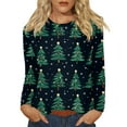 Christmas Shirts for Women Xmas Snowflake Print Tshirts Round Neck