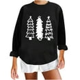 thumbnail image 1 of Christmas Shirts for Women Xmas Tree Print Sweatshirt Casual Round Neck Long Sleeve Pullover Holiday Party Pullover pullover hoodie, 1 of 7