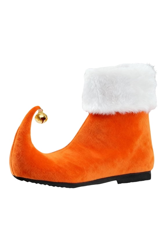 Christmas Shoes Elf Character Boots Jingle Bell Sound Feature for Adult Holiday Cosplay Events