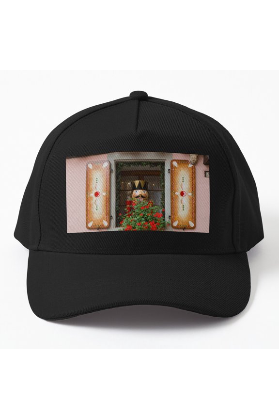Christmas Shop Window Baseball Cap Holiday Celebration Hat Design