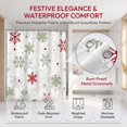 thumbnail image 1 of Christmas Shower Curtain 70.87x35.43in Snowflake Pattern, Waterproof Polyester Bathroom Curtain with Hooks Festive Holiday Decor by MPOISVA, 1 of 7