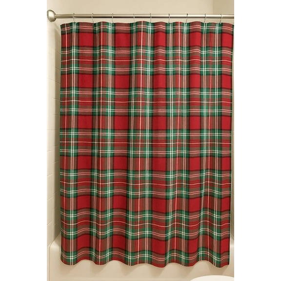 Christmas Shower Curtain for Bathroom 66x72in Home Holiday Polyester Fabric Traditional Xmas Shower Curtains Bathroom Curtain for Christmas Home Decor