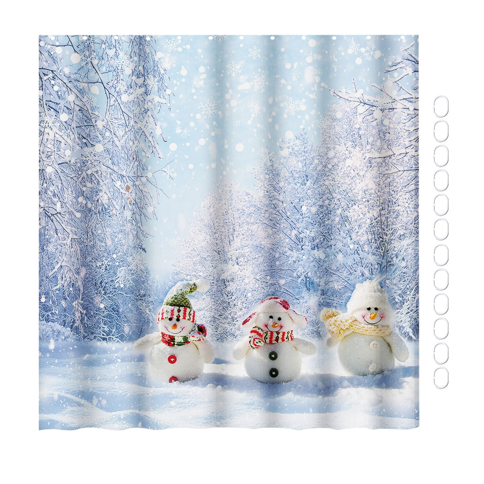 Christmas Shower Curtain Clearance! Kiteky Christmas Decoration Shower Curtain Christmas Series