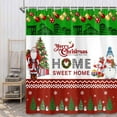 thumbnail image 1 of Christmas Shower Curtain, Cute Snowman Shower Curtains Set with 12 Hooks, Funny Deer in Pine Tree Covered with Snow Bathroom Curtains Shower Set, Winter Holiday Snow Bathroom Decor, 72X72in, 1 of 4
