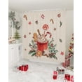 thumbnail image 1 of Christmas Shower Curtain Gingerbread Candy Cane Shower Curtains for Bathroom Decor Xmas Ball for Christmas Decoration Bath Curtains Sets with Hooks Waterproof 36" W x 72" L, 1 of 6