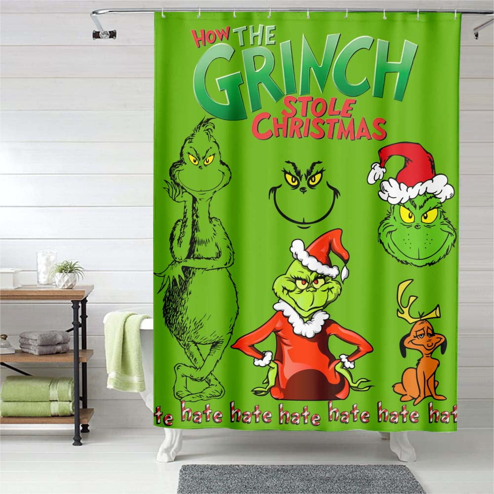 Christmas Shower Curtain How The Grinch Stole Christmas Shower Curtain