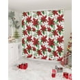 thumbnail image 1 of Christmas Shower Curtain Merry Christmas Red Poinsettia Flower Green Leaves Shower Curtains for Bathroom Decor Christmas Decoration Bath Curtains Sets with Hooks Waterproof, 72x72 in, 1 of 6