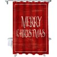 thumbnail image 1 of Christmas Shower Curtain Merry Christmas Shower Curtains for Bathroom Decor Retro Red Wood Grain Christmas Decoration Bath Curtains Sets with Hooks Waterproof, 72x72 in, 1 of 1