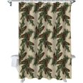 thumbnail image 1 of Christmas Shower Curtain Pine Cones Shower Curtains for Bathroom Decor Holly Leaf Christmas Decoration Bath Curtains Sets with Hooks Waterproof, 84x72 in, 1 of 1