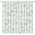 thumbnail image 1 of Christmas Shower Curtain Sage Green Gray Snowflakes Fantasy Xmas Snow Winter Holiday New Year Bathroom Decor Curtain with Hooks,Gray Green, 1 of 4
