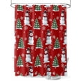 thumbnail image 1 of Christmas Shower Curtain Set ，Waterproof Fabric Shower Curtains Winter Snowman Christmas Tree Snowflakes Red Shower Curtains for Bathroom,Bathroom Decor 36"x78", 1 of 6