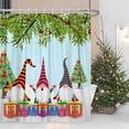 thumbnail image 1 of Christmas Shower Curtain Set with Hooks Gnomes Shower Curtain for Bathroom 72x72inches Green X-mas Trees Waterproof Fabric Shower Curtains, 1 of 6