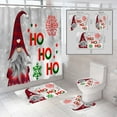 thumbnail image 1 of Christmas Shower Curtain Set with Rugs, Gnome Shower Curtain Sets for Bathroom, Christmas Bathroom Sets with Shower Curtain and Rugs 71x71", 1 of 1