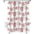 thumbnail image 1 of Christmas Shower Curtain Snowflake Red Shower Curtains for Bathroom Decor Snowy Winter White Christmas Decoration Bath Curtains Sets with Hooks Waterproof, 72x84 in, 1 of 1