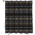 thumbnail image 1 of Christmas Shower Curtain Snowflake Stripes Shower Curtains for Bathroom Decor Boho Style Black for Christmas Decoration Bath Curtains Sets with Hooks Waterproof 84" W x 72" L, 1 of 1