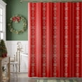 thumbnail image 1 of Christmas Shower Curtain White Snowflake on Red Shower Curtains for Bathroom Waterproof Fabric Winter Shower Curtain Happy New Year Xmas Decor Shower Curtain Set 72x72 Inches with Hooks, 1 of 6