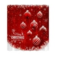 thumbnail image 1 of Christmas Shower Curtain Winter Snowflake Shower Curtains with 12 Hooks Waterproof Red Xmas Balls Bath Curtain for Bathroom Bathtub Decor, 71x35in, 1 of 6