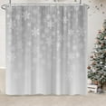 Christmas Shower Curtain Winter Snowflakes Shower Curtain for Bathroom