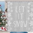 thumbnail image 1 of Christmas Shower Curtain, Winter White Silver Snowflake Xmas Premium Waterproof Fabric Shower Curtain, Silver White Christmas Snowflake Shower Curtain with 12PCS Hooks, 36X70IN, 1 of 6
