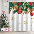 thumbnail image 1 of Christmas Shower Curtain Xmas Balls Shower Curtains for Bathroom Decorations Pine Trees Stars Bathroom Curtain Christmas Holiday Waterproof Fabric Bath Curtain 72"x72", 1 of 5
