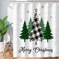 thumbnail image 1 of Christmas Shower Curtain, Xmas Shower Curtains, Pine Tree Shower Curtain Set, Waterproof Christmas Bathroom Decor, Merry Shower Curtain, Green Christmas Tree, 72''''W X 72''''H, 1 of 6