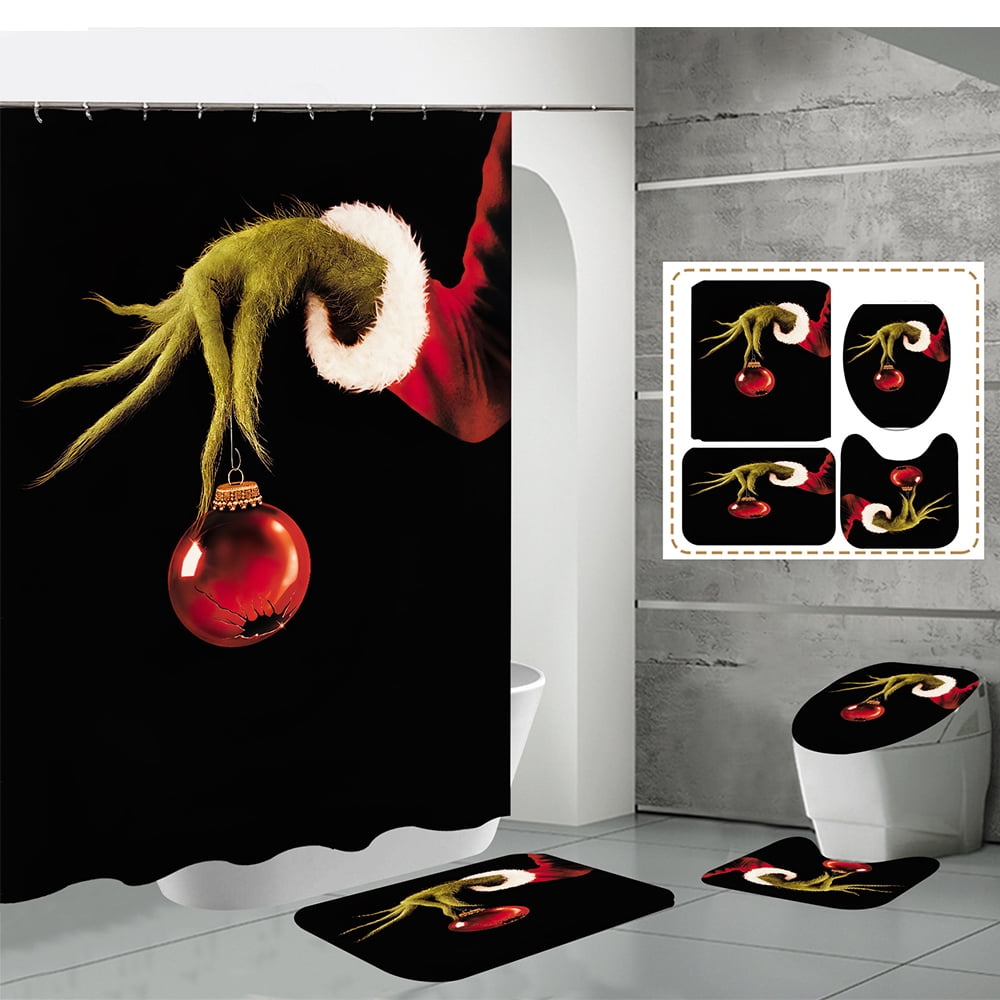 Christmas Shower Curtain for Bathroom Waterproof Decoration Shower