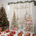 thumbnail image 1 of Christmas Shower Curtains for Bathroom, Farmhouse Xmas Tree Gifts Snowflake Rustic Waterproof Fabric Shower Curtain, Decorative Bathroom Curtain for Bathtub, 72"x84", No Hooks Included, 1 of 9