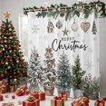 thumbnail image 1 of Christmas Shower Curtains for Bathroom, Xmas Tree Botanical Pine Needles Balls Snowflake Waterproof Fabric Shower Curtain, Decorative Bathroom Curtain for Bathtub, 36"x72", No Hooks Included, 1 of 9
