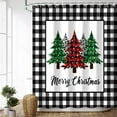 thumbnail image 1 of Christmas Shower Curtains, Merry Xmas Tree Bathroom Decor, 72''''W X 72''''H, 1 of 6